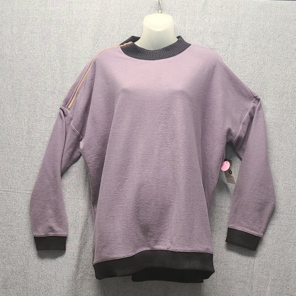 Xersion LS Sweater With Zipper On Shoulder 2XL NWT
